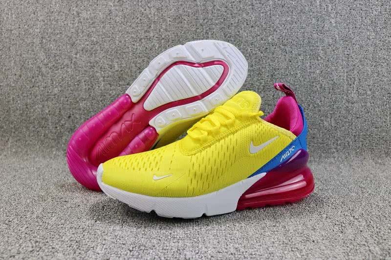 Nike Air Max 270 Women Yellow Pink Shoes 1