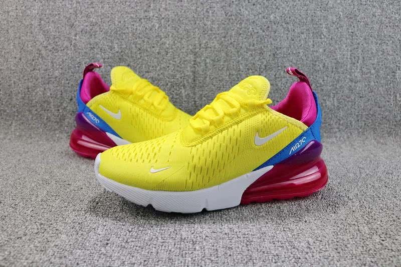 Nike Air Max 270 Women Yellow Pink Shoes 3