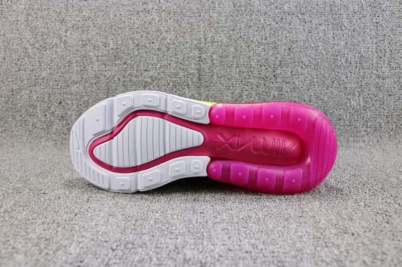 Nike Air Max 270 Women Yellow Pink Shoes 6