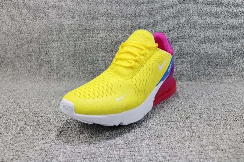 Nike Air Max 270 Women Yellow Pink Shoes 7