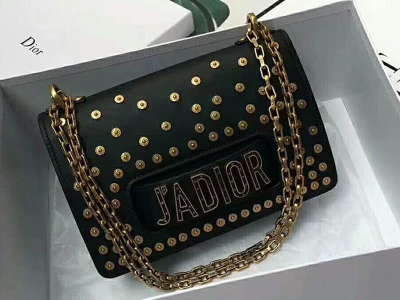 Dior J'Adior Gold Studded Flap Mini Chain Bag Black dstud01 2