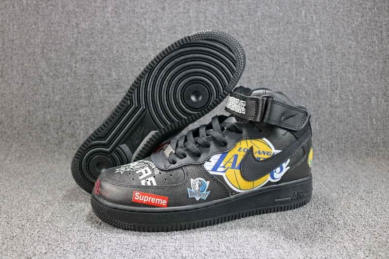 Supreme x NBA x Nike Air Force 1 AF1 Shoes Black Men 1