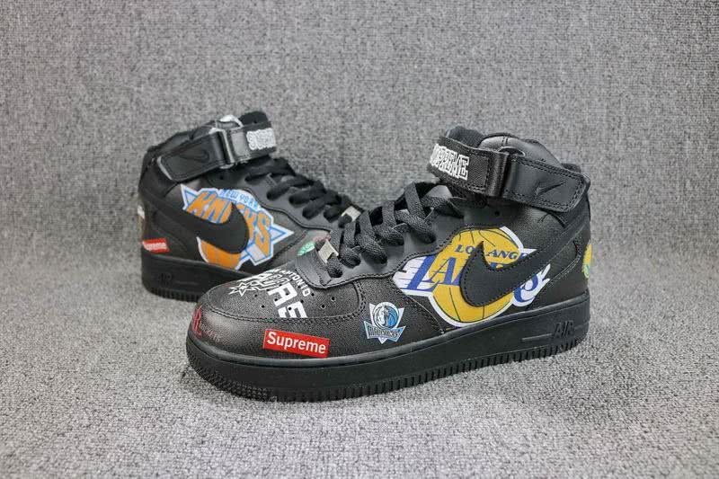 Supreme x NBA x Nike Air Force 1 AF1 Shoes Black Men 2