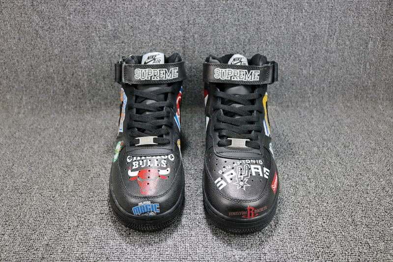 Supreme x NBA x Nike Air Force 1 AF1 Shoes Black Men 4