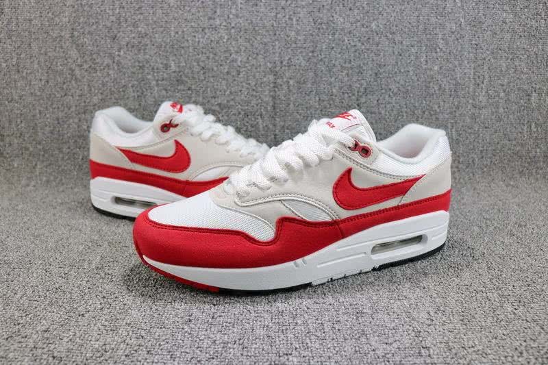  Nike Air Max 1 OG White Red Shoes Men 3