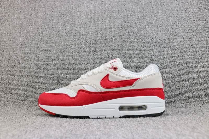  Nike Air Max 1 OG White Red Shoes Men 8