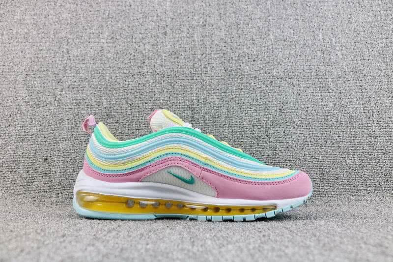  Nike Air Max 97 OG  Women Yellow Green Pink Shoes 6