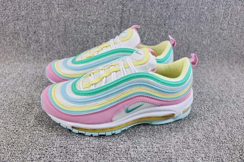  Nike Air Max 97 OG  Women Yellow Green Pink Shoes 8