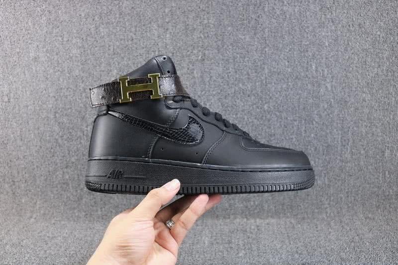 Nike Hermes air  force 1S Shoes Black Men 4