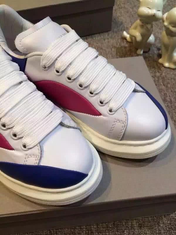Alexander McQueen Sneakers Leather White Red Blue Men Women 7