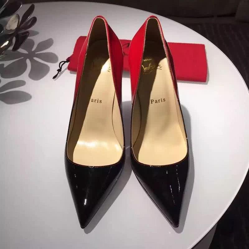 Christian Louboutin High Heels Red Black Patent Leather 2
