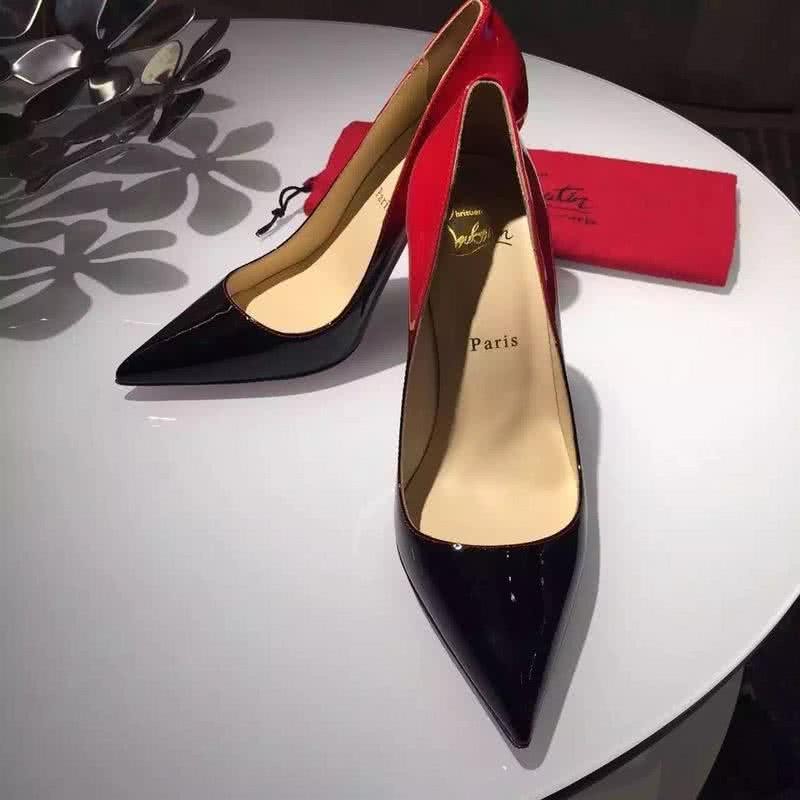 Christian Louboutin High Heels Red Black Patent Leather 4