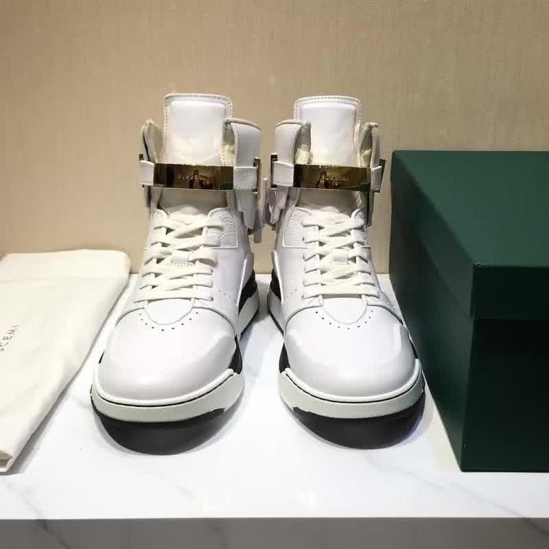 Buscemi Sneakers High Top White Leather Lock And Belts Men 2