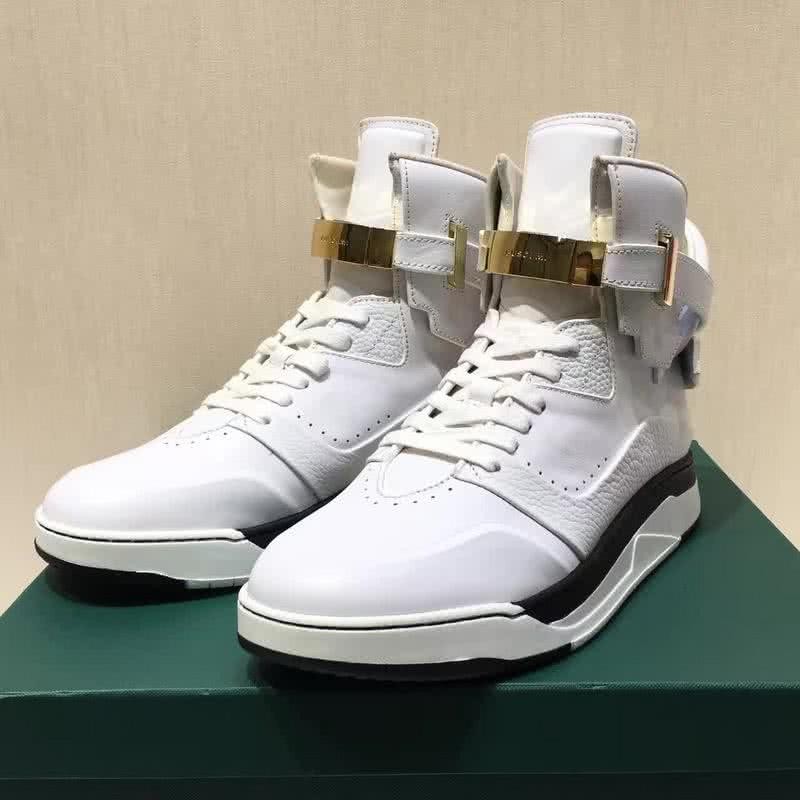 Buscemi Sneakers High Top White Leather Lock And Belts Men 3