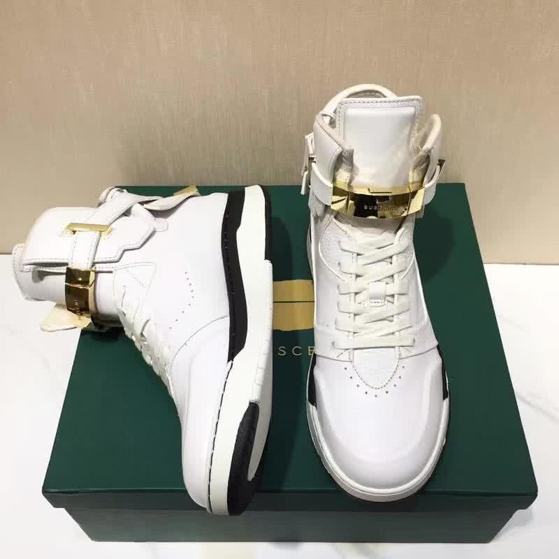 Buscemi Sneakers High Top White Leather Lock And Belts Men 6