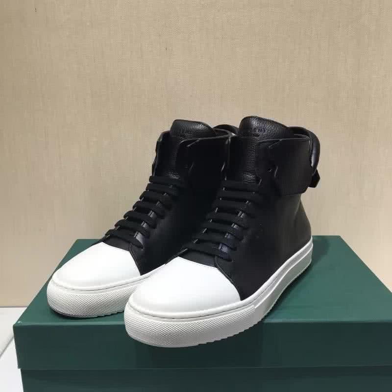Buscemi Sneakers High Top Leather Black And White Men And Women 1