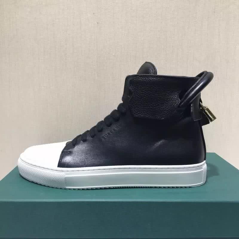 Buscemi Sneakers High Top Leather Black And White Men And Women 4