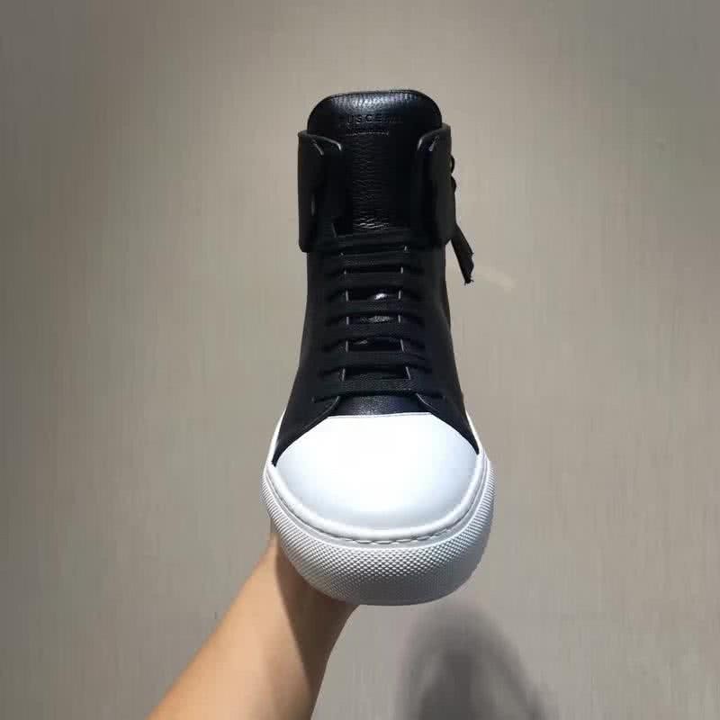Buscemi Sneakers High Top Leather Black And White Men And Women 7