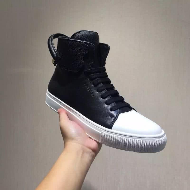 Buscemi Sneakers High Top Leather Black And White Men And Women 8