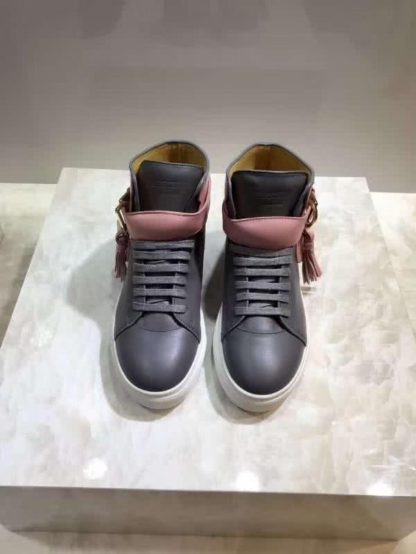Buscemi Sneakers High Top Grey And Pink Upper White Sole Men And Women 1