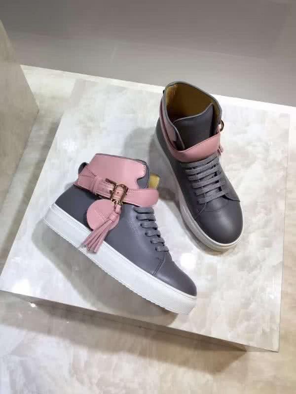Buscemi Sneakers High Top Grey And Pink Upper White Sole Men And Women 4