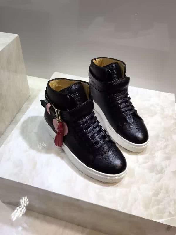Buscemi Sneakers High Top Leather Black Upper White Sole Men 2