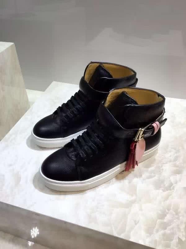 Buscemi Sneakers High Top Leather Black Upper White Sole Men 5