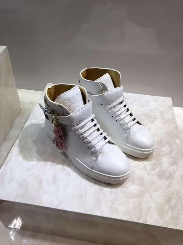 Buscemi Sneakers High Top Leather White Pink Tassel Men 2