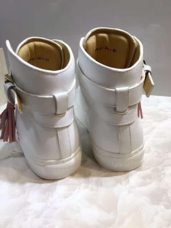 Buscemi Sneakers High Top Leather White Pink Tassel Men 8