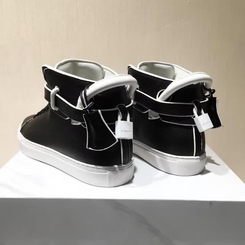 Buscemi Sneakers High Top Black Leather White Sole Belt Men 4