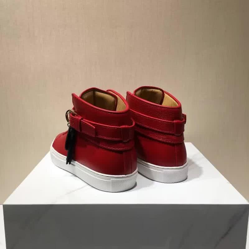 Buscemi Sneakers High Top Red Leather White Sole Buckle And Tassel Men 5