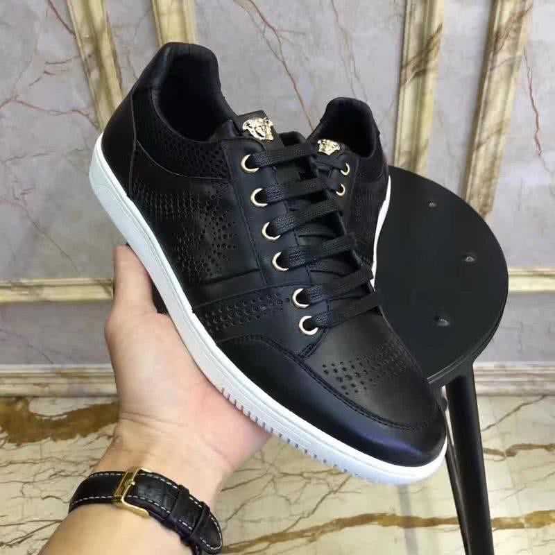 Versace Top Quality Casual Shoes Sheepskin Lining Black Men 2