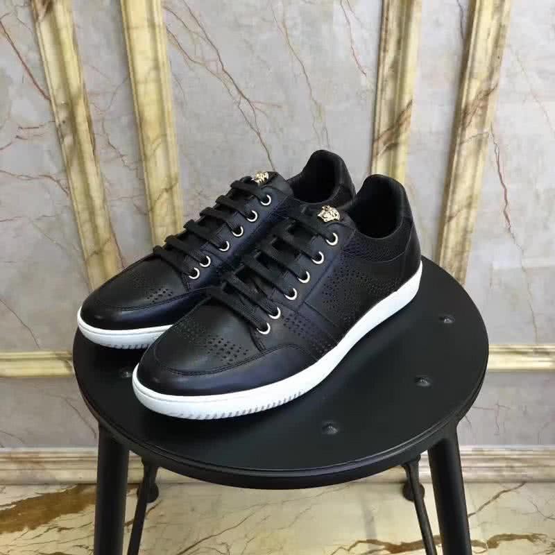 Versace Top Quality Casual Shoes Sheepskin Lining Black Men 4