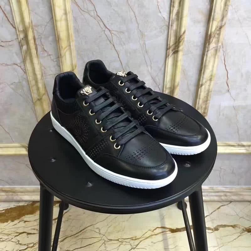 Versace Top Quality Casual Shoes Sheepskin Lining Black Men 1
