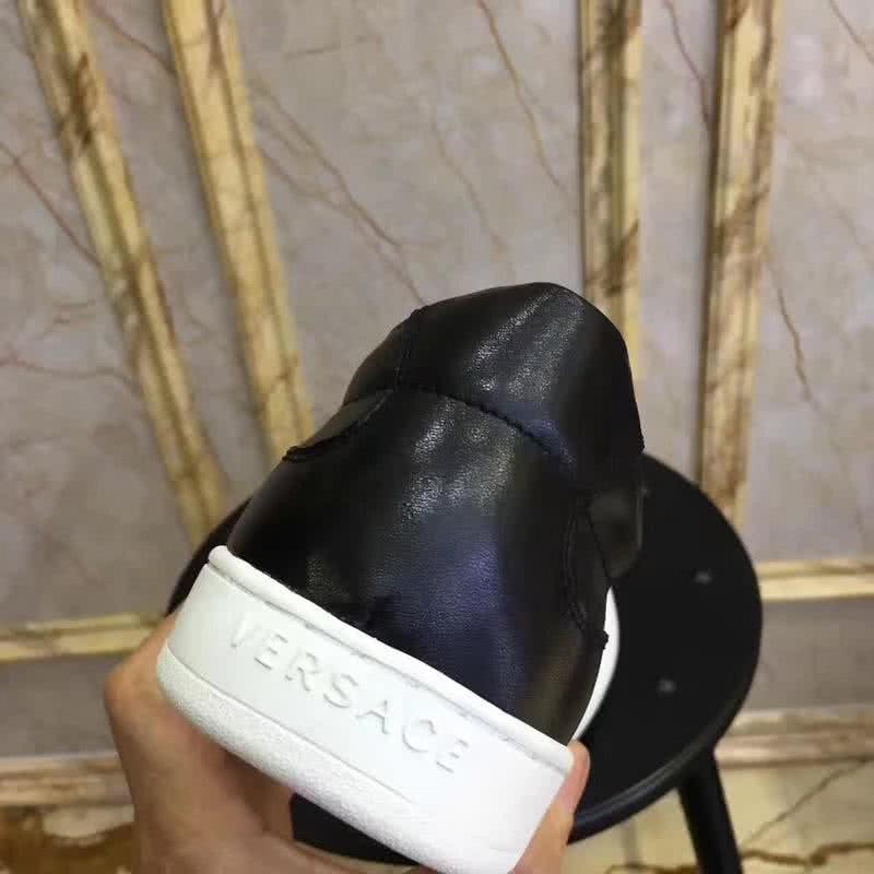 Versace New Casual Shoes Cowhide Black Men 6