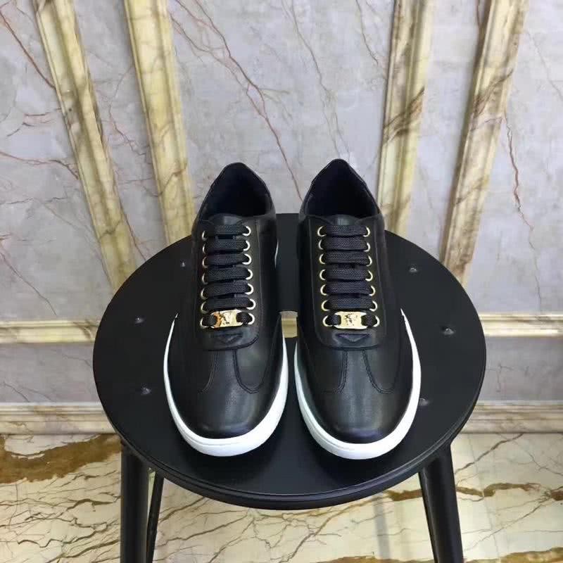 Versace New Casual Shoes Cowhide Black Men 7