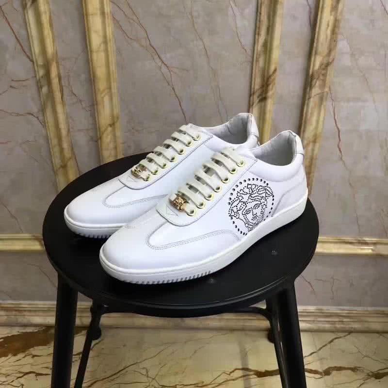Versace New Casual Shoes Cowhide White Men 2