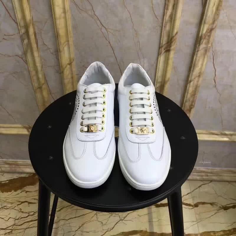Versace New Casual Shoes Cowhide White Men 3