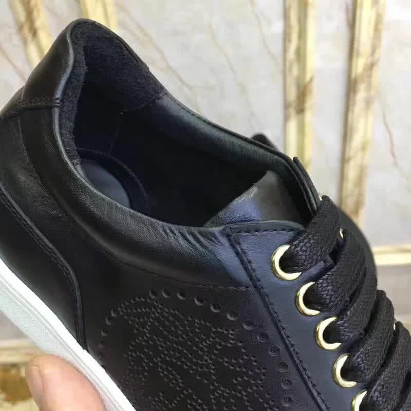 Versace New Casual Shoes Cowhide Black Men 9