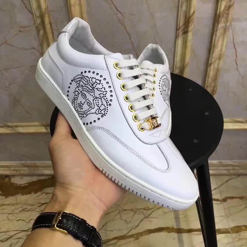 Versace New Casual Shoes Cowhide White Men 5