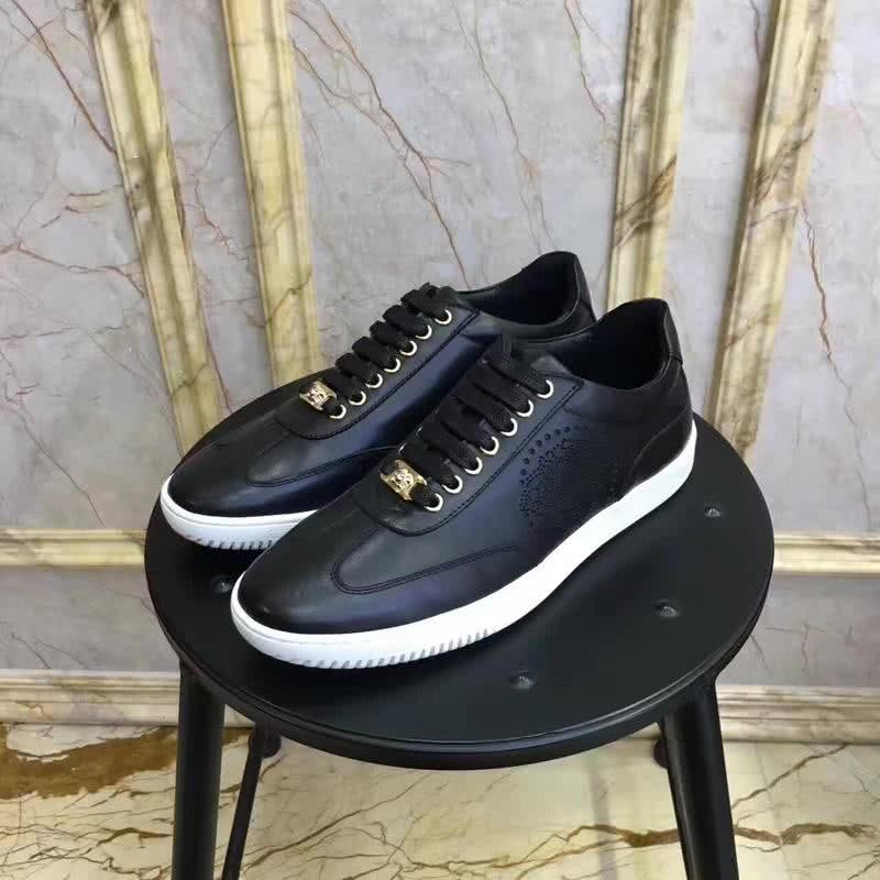 Versace New Casual Shoes Cowhide Black Men 8