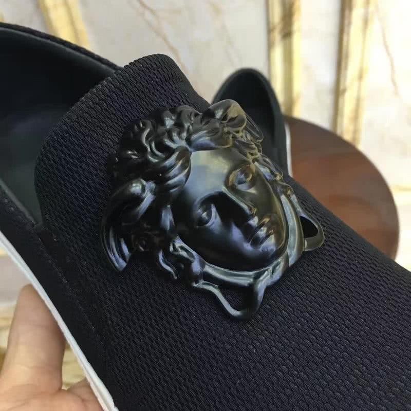 Versace Top Quality Loafers Net Cowy Lining Black Men 7
