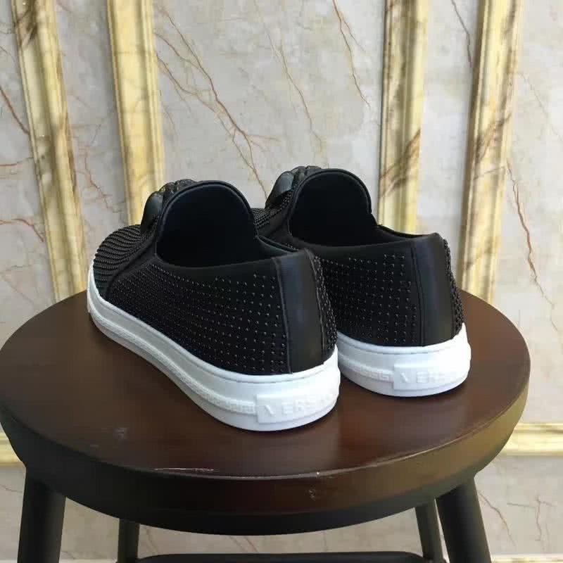 Versace Top Quality Loafers Cowhide Black Rivet Black Men 4