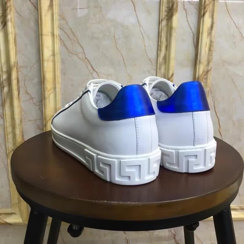 Versace Fashion Casual Shoes Cowy Lining White And Blue Men 4