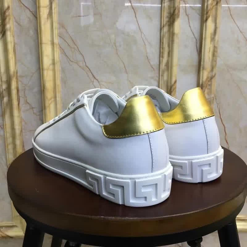 Versace Fashion Casual Shoes Cowy Lining White And Gold Men 2