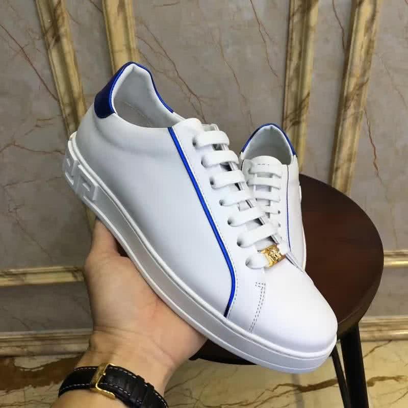 Versace Fashion Casual Shoes Cowy Lining White And Blue Men 8