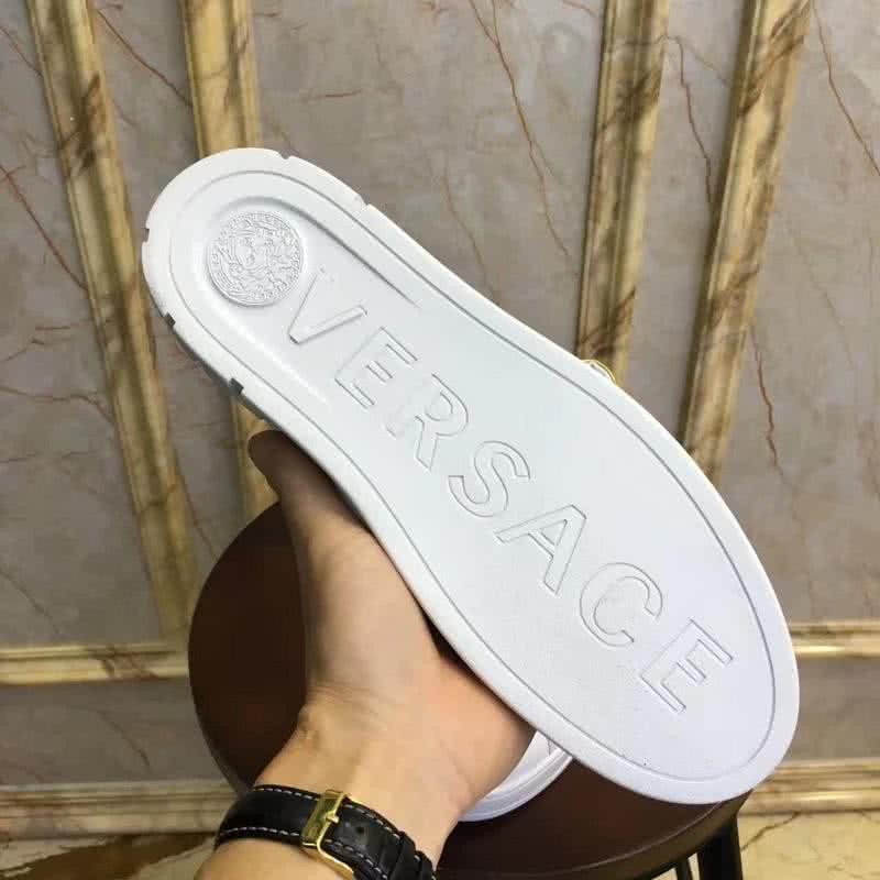 Versace Fashion Casual Shoes Cowy Lining White And Gold Men 5