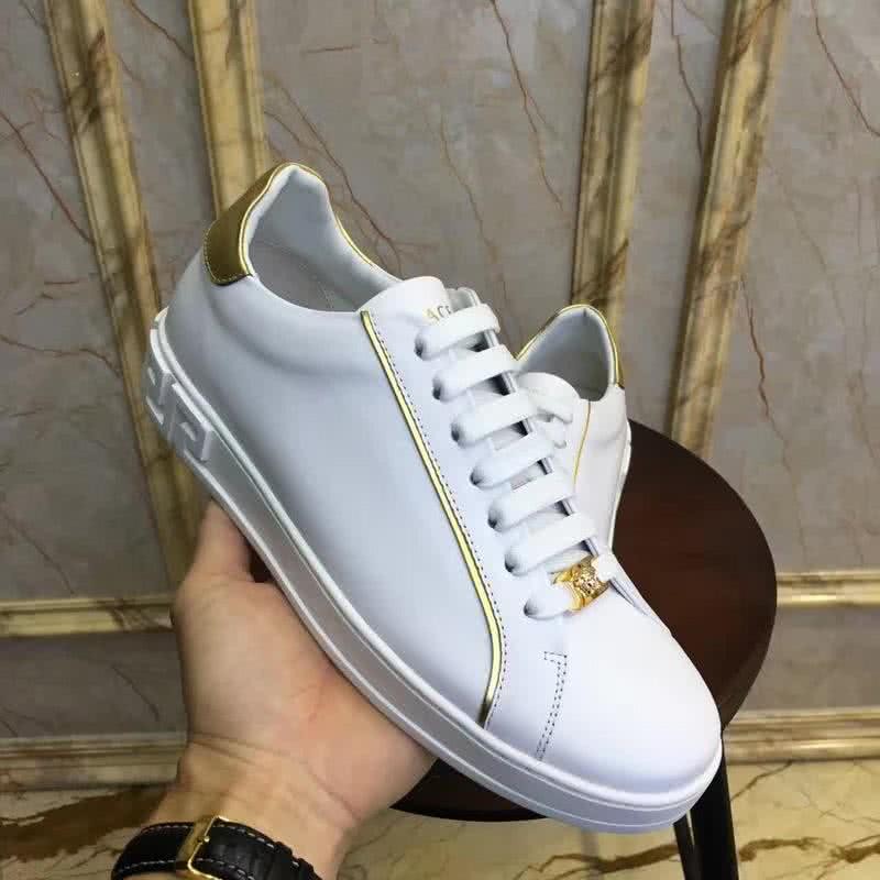 Versace Fashion Casual Shoes Cowy Lining White And Gold Men 6