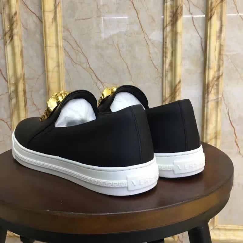 Versace New Loafers Cowhide Wear-resistant Gold Medusa Matte Black Men 5