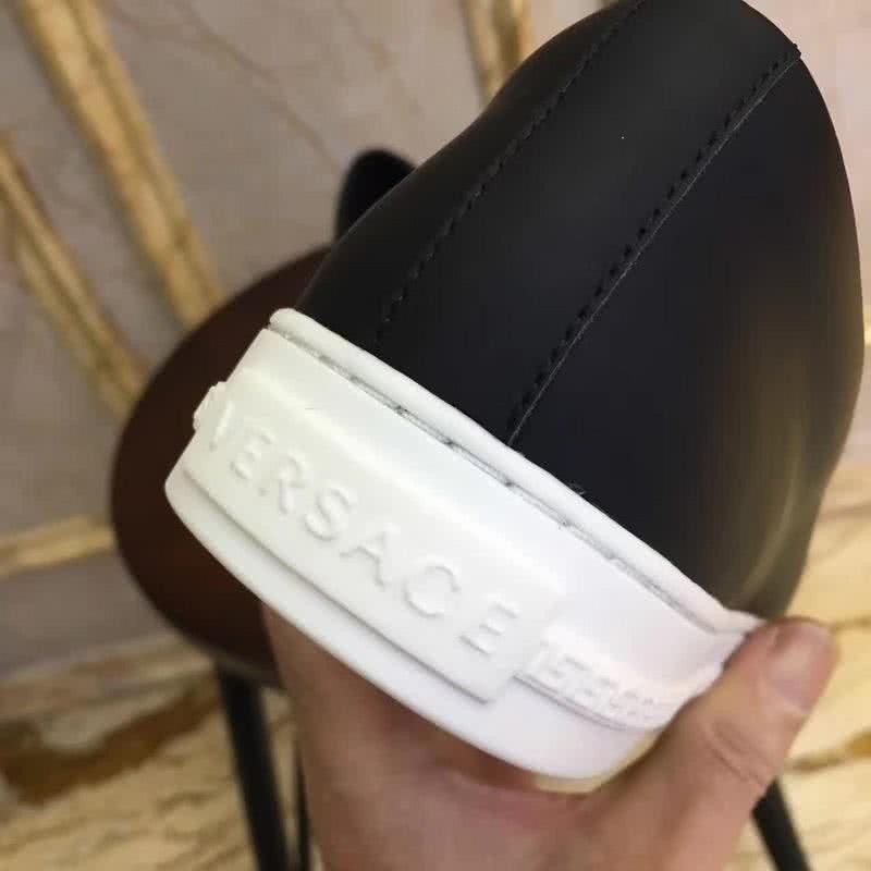 Versace New Loafers Cowhide Wear-resistant Gold Medusa Matte Black Men 6